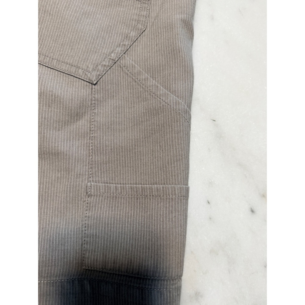 Armani Exchange Mens Pinstripe Utility Carpenter Shorts Tan Linen Blend 31 - Picture 5 of 11